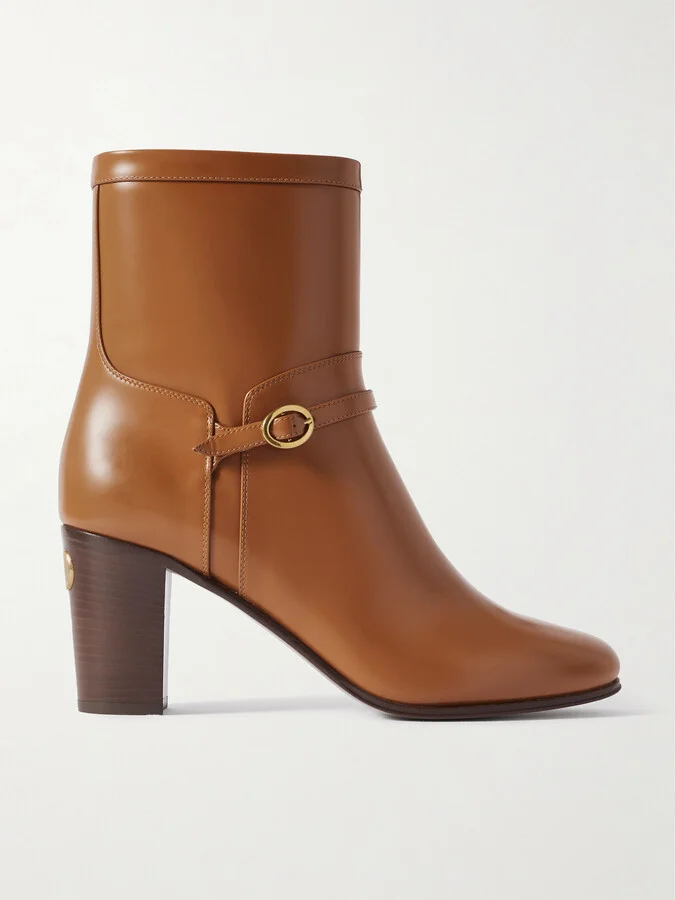 Valentino Garavani - 80 Leather Ankle Boots - Brown