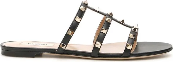 Valentino Garavani Appliqué Rockstud Slides