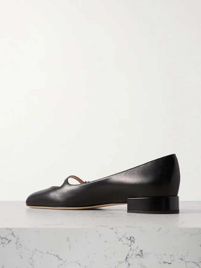 Valentino Garavani - Ballerina 20 Embellished Leather Flats - Black - Image 3