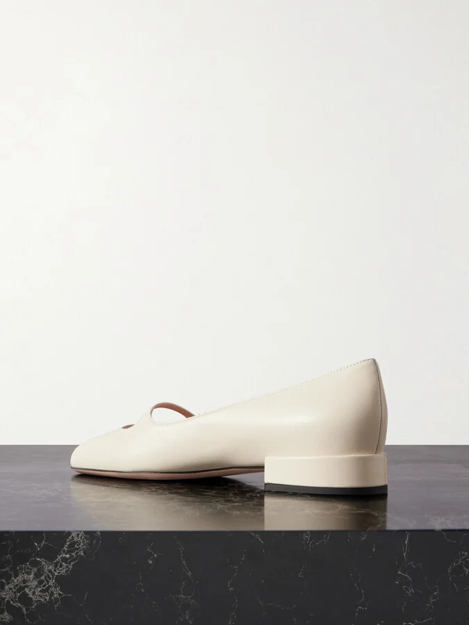 Valentino Garavani - Ballerina 20 Embellished Leather Flats - Ivory - Image 3