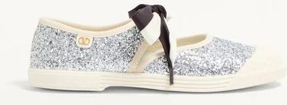 Valentino Garavani Bay By Bay Ballerina Trainers In Glitter Fabric