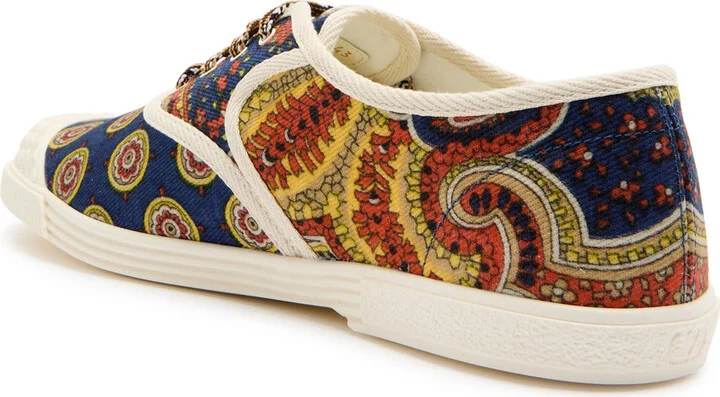 Valentino Garavani Bay By Bay Printed Denim Sneakers - Image 2