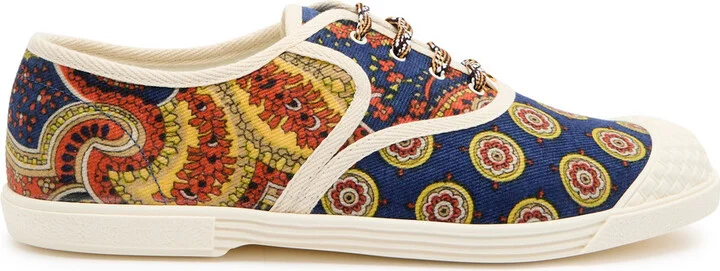 Valentino Garavani Bay By Bay Printed Denim Sneakers