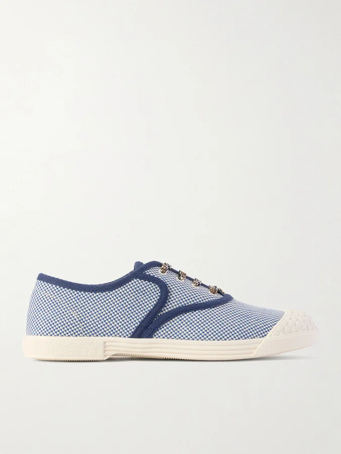 Valentino Garavani - Bay By Bay Rubber-trimmed Two-tone Canvas Sneakers - Blue