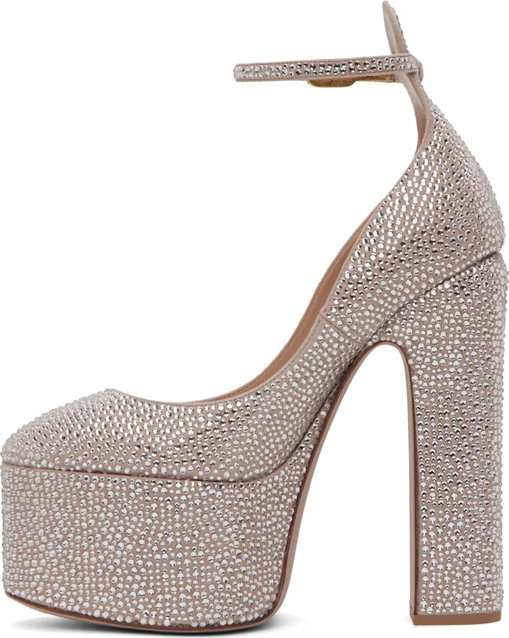 Valentino Garavani Beige Tan-Go 155 Heels - Image 3