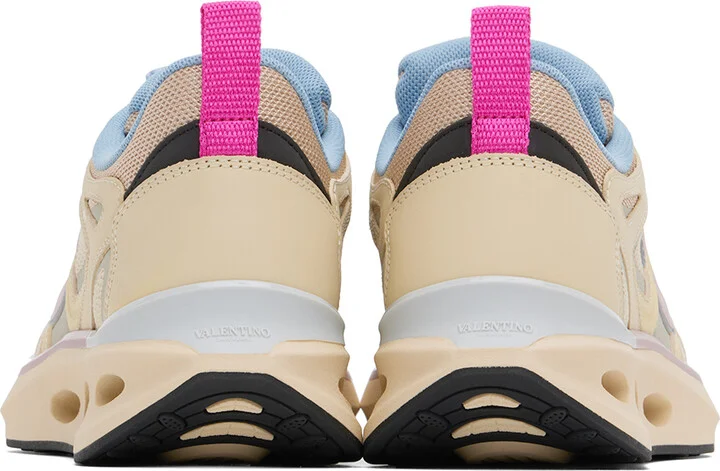 Valentino Garavani Beige Vlogo Easyjog Sneakers - Image 2