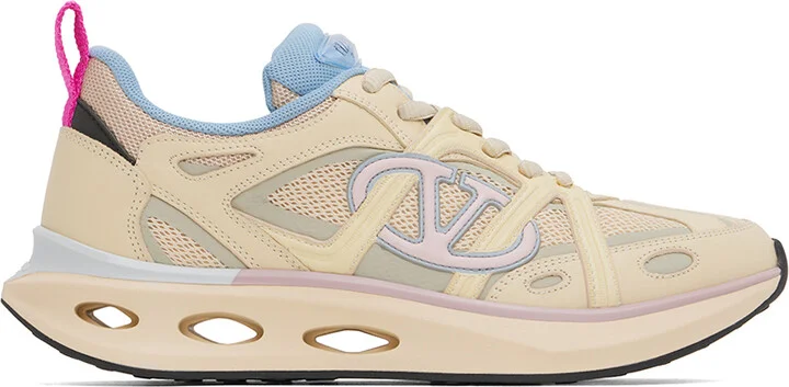 Valentino Garavani Beige Vlogo Easyjog Sneakers