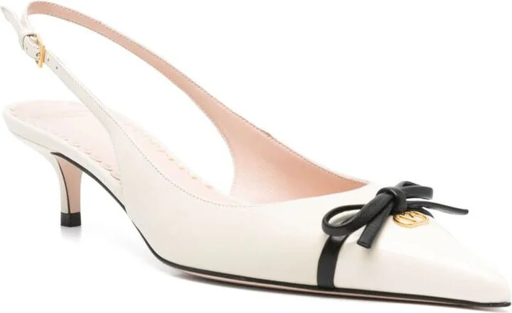 Valentino Garavani Bepointy Leather Slingback Pumps - Image 2