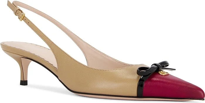 Valentino Garavani Bepointy Slingback in Beige - Image 2