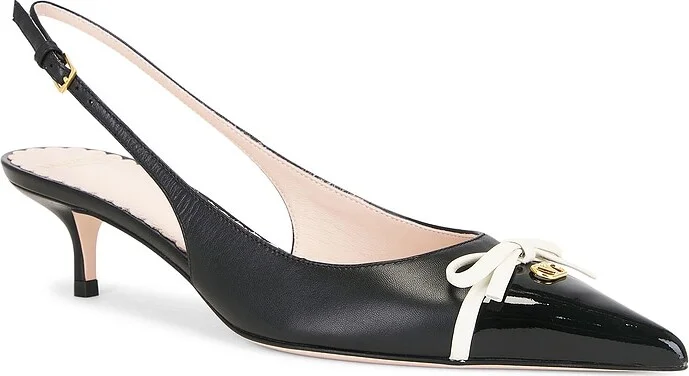 Valentino Garavani Bepointy Slingback in Black - Image 2