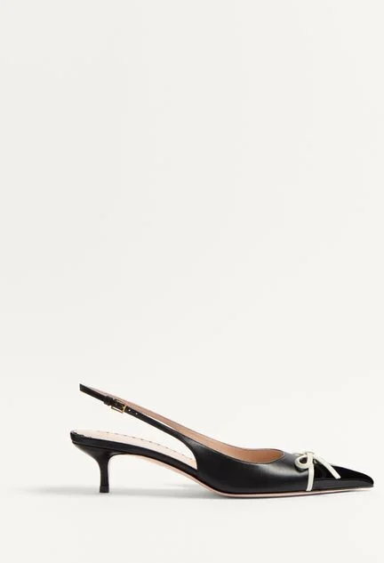 Valentino Garavani Bepointy Slingback Pump In Patent Leather And Kidskin 45Mm