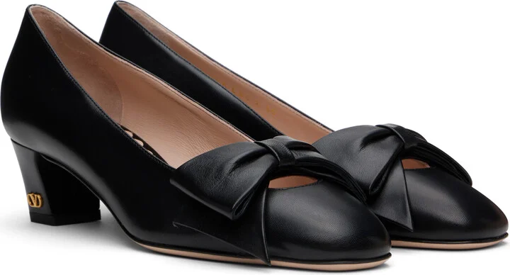 Valentino Garavani Black Bowow Heels - Image 4