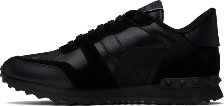 Valentino Garavani Black Camouflage Rockrunner Sneakers - Image 3