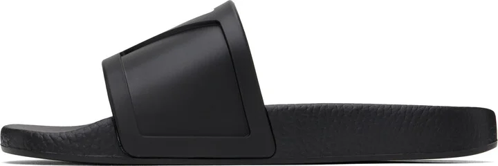 Valentino Garavani Black Coolside Pool Slides - Image 3