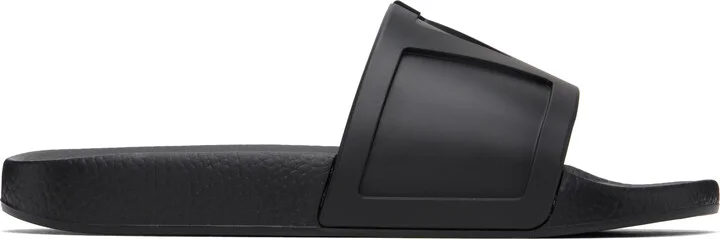 Valentino Garavani Black Coolside Pool Slides