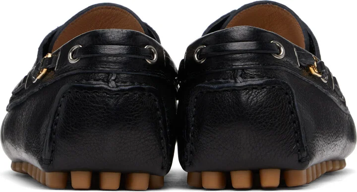 Valentino Garavani Black Driver Fastaway Buffalo Loafers - Image 2