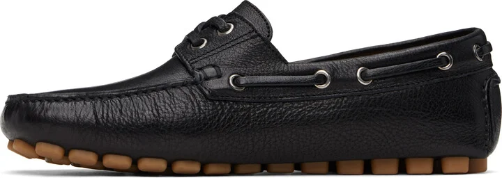 Valentino Garavani Black Driver Fastaway Buffalo Loafers - Image 3