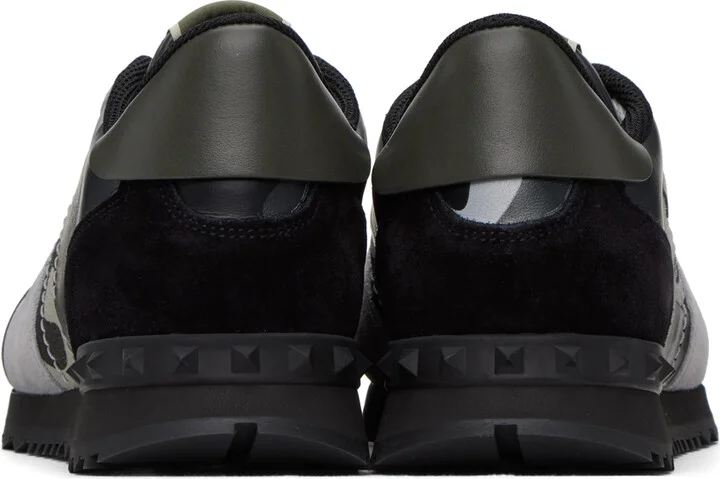 Valentino Garavani Black & Gray Rockrunner Sneakers - Image 2
