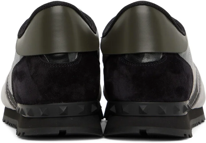 Valentino Garavani Black & Gray Rockrunner Sneakers - Image 2