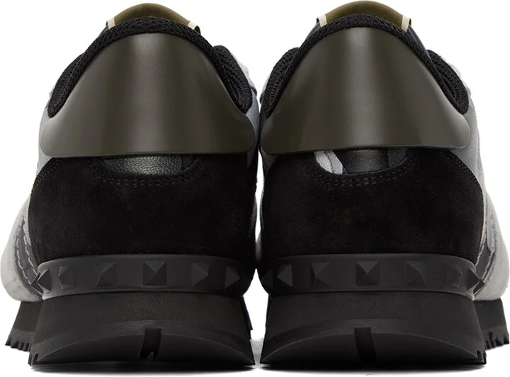 Valentino Garavani Black & Gray Rockrunner Sneakers - Image 2