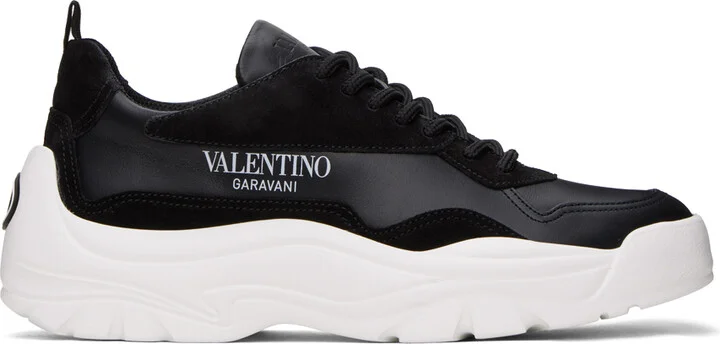 Valentino Garavani Black Gumboy Calfskin Sneakers