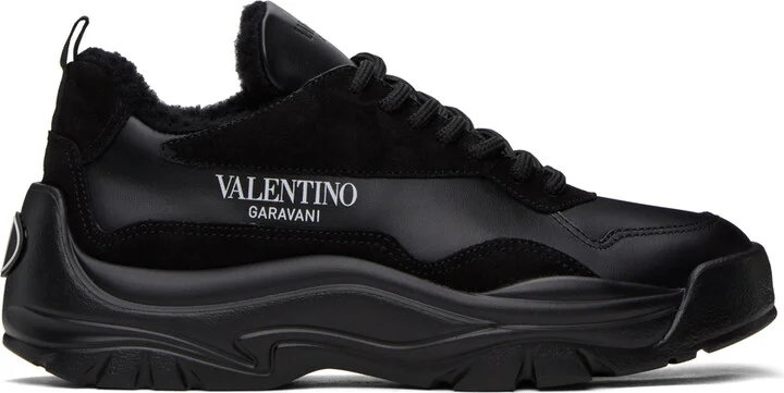 Valentino Garavani Black Gumboy Calfskin Sneakers