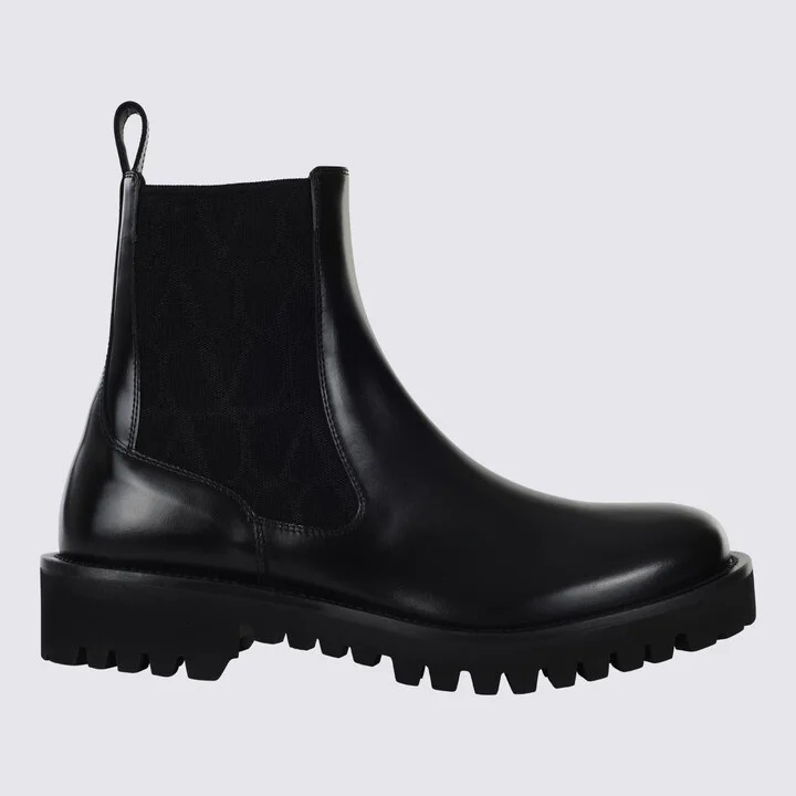 Valentino Garavani Black Leather Boots