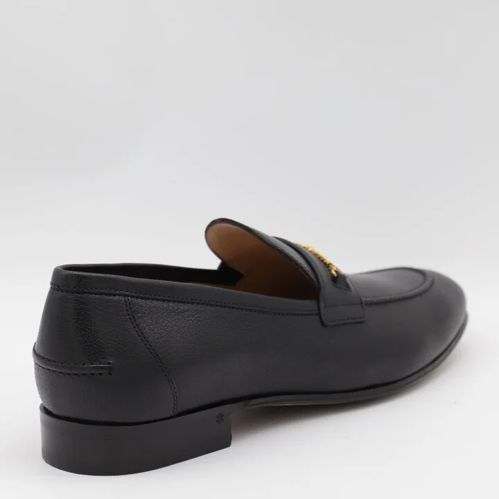 Valentino Garavani Black Leather Loafers - Image 3