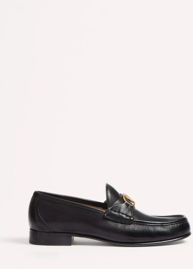 Valentino Garavani Black Leather Loafers - Image 4