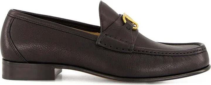 Valentino Garavani Black Leather Loafers - Image 6