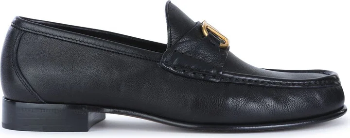 Valentino Garavani Black Leather Loafers - Image 9