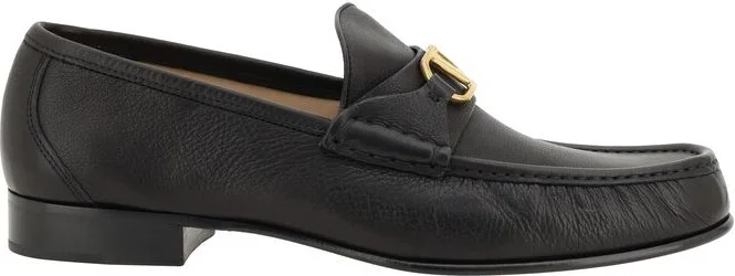 Valentino Garavani Black Leather Loafers - Image 10