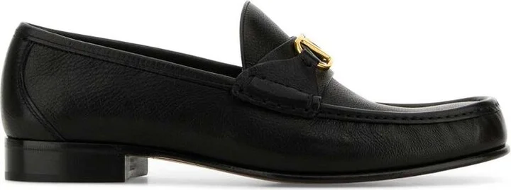 Valentino Garavani Black Leather Loafers