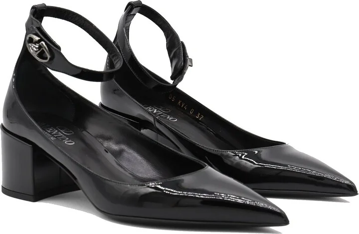 Valentino Garavani Black Leather Pumps - Image 2