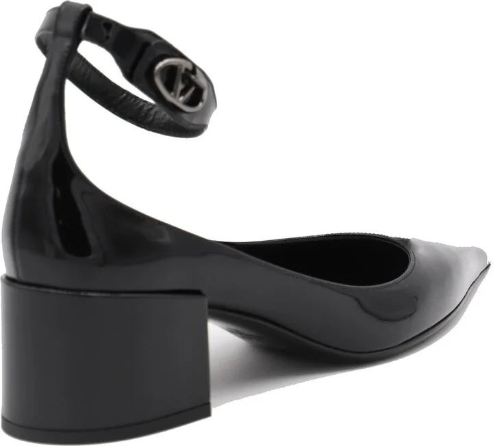 Valentino Garavani Black Leather Pumps - Image 3