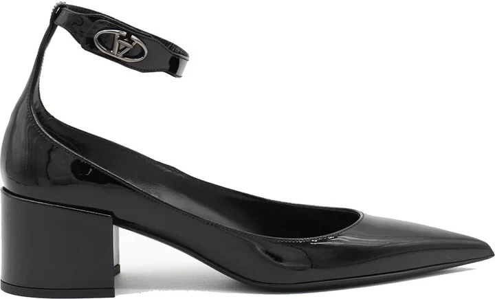 Valentino Garavani Black Leather Pumps