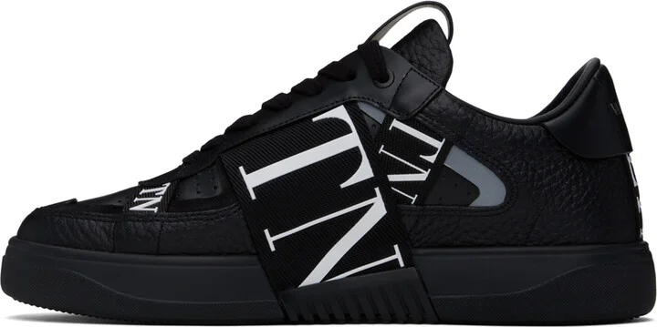 Valentino Garavani Black Low-Top Calfskin VL7N Sneakers - Image 3