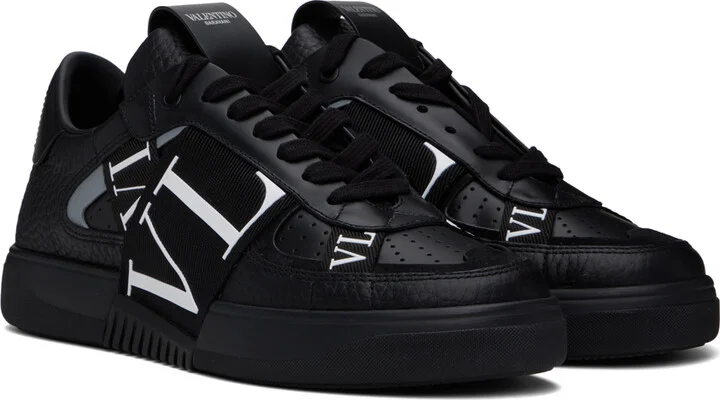 Valentino Garavani Black Low-Top Calfskin VL7N Sneakers - Image 4