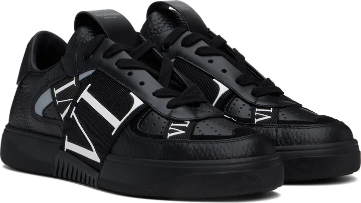 Valentino Garavani Black Low-Top Calfskin VL7N Sneakers - Image 4