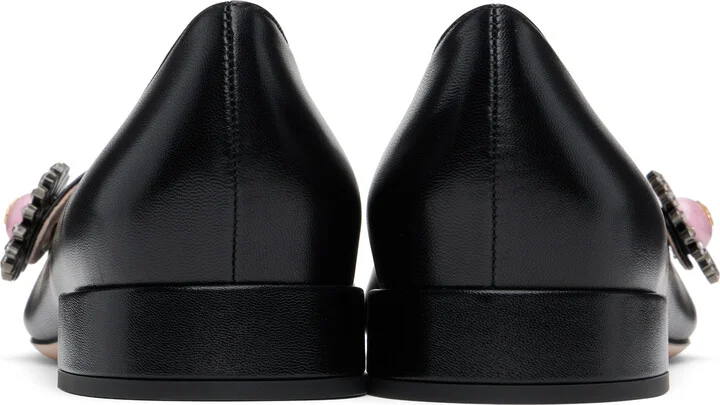 Valentino Garavani Black Mary-Jane Preshoes Ballerina Flats - Image 2