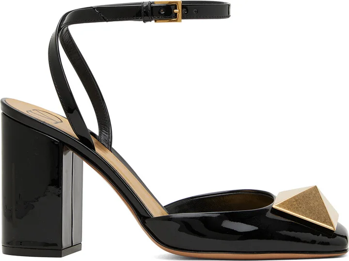 Valentino Garavani Black One Stud Heels