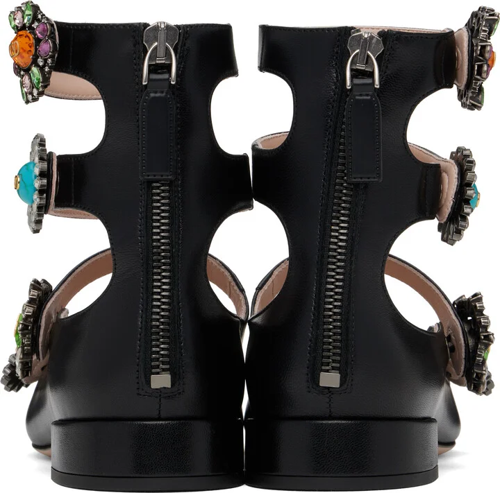 Valentino Garavani Black Preshoes Ballerina Flats - Image 2