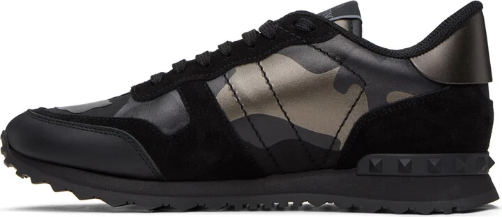 Valentino Garavani Black Rockrunner Sneakers - Image 3
