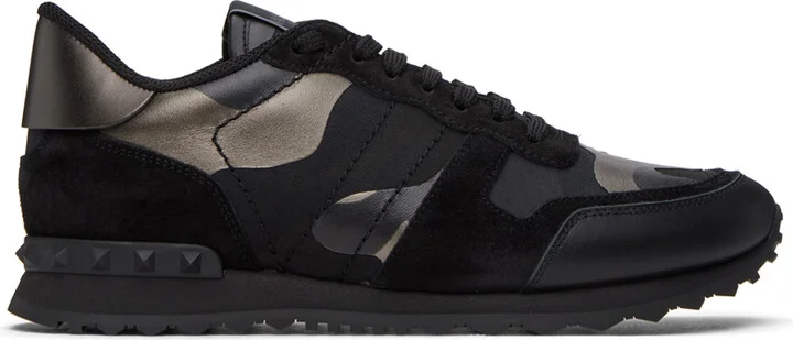 Valentino Garavani Black Rockrunner Sneakers