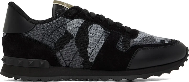Valentino Garavani Black Rockrunner Sneakers