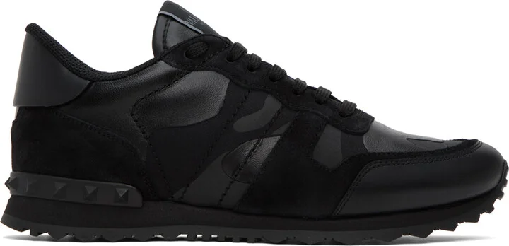 Valentino Garavani Black Rockrunner Sneakers