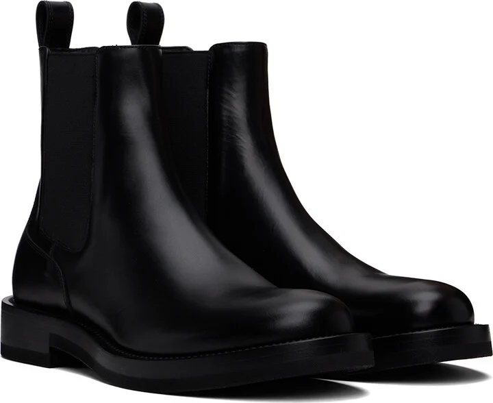 Valentino Garavani Black Rockstud Chelsea Boots - Image 4