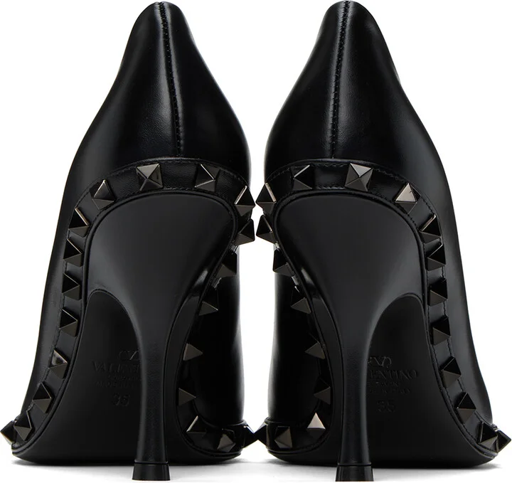Valentino Garavani Black Rockstud Heels - Image 2