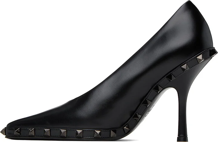 Valentino Garavani Black Rockstud Heels - Image 3