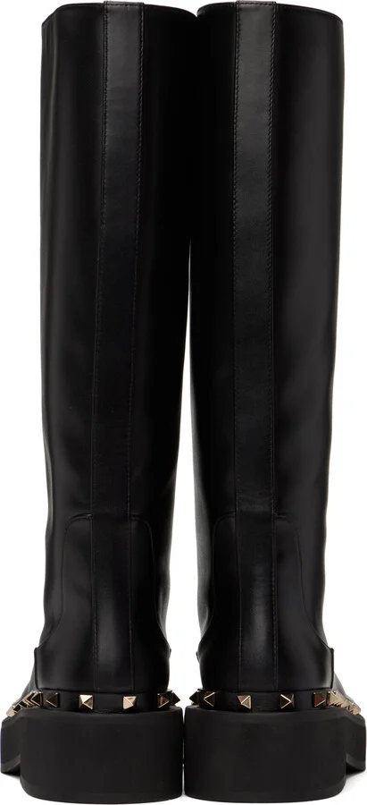 Valentino Garavani Black Rockstud M-Way Boots - Image 2